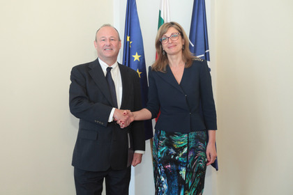 Екатерина Захариева прие на прощална среща посланика на САЩ Ерик Рубин